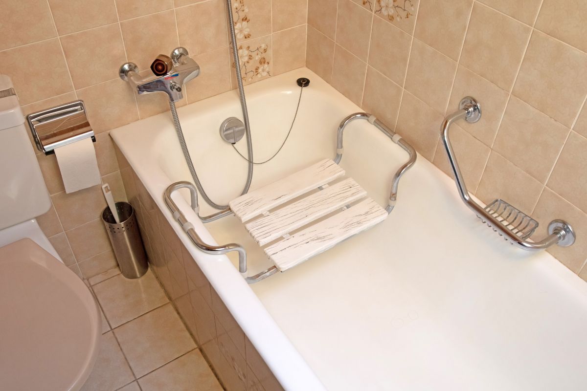 Siège de baignoire pivotant