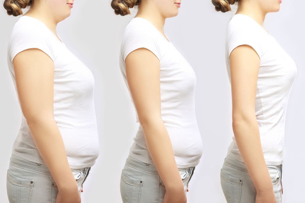 différentes corpulence de femmes de mince à forte corpulence